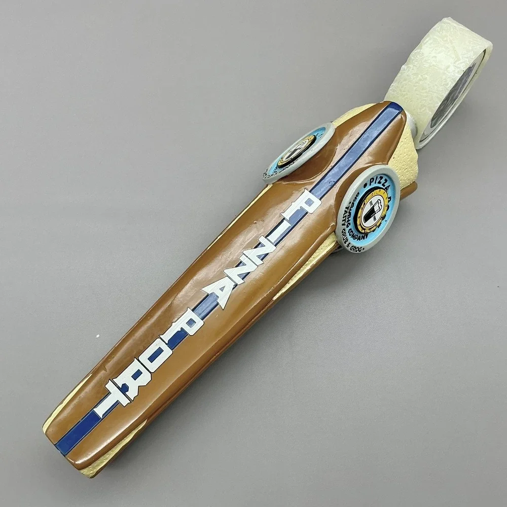 Pizza Port Brewing Company Pick Six Pilsner Beer Tap Handle Brown Bar Decor USA